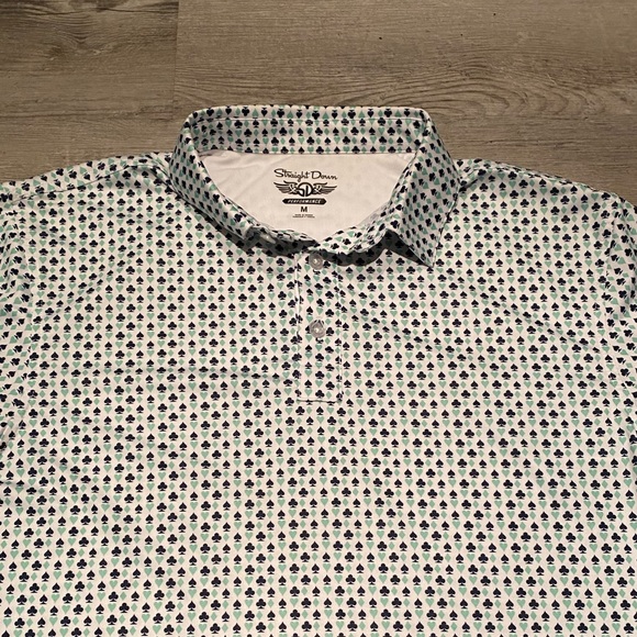 Straight Down Performance Polo Shirt Poker Men’s Size Medium - Picture 2 of 4